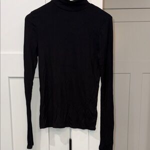 Urban Outfitters Black Ribbed Long-Sleeve Turtleneck